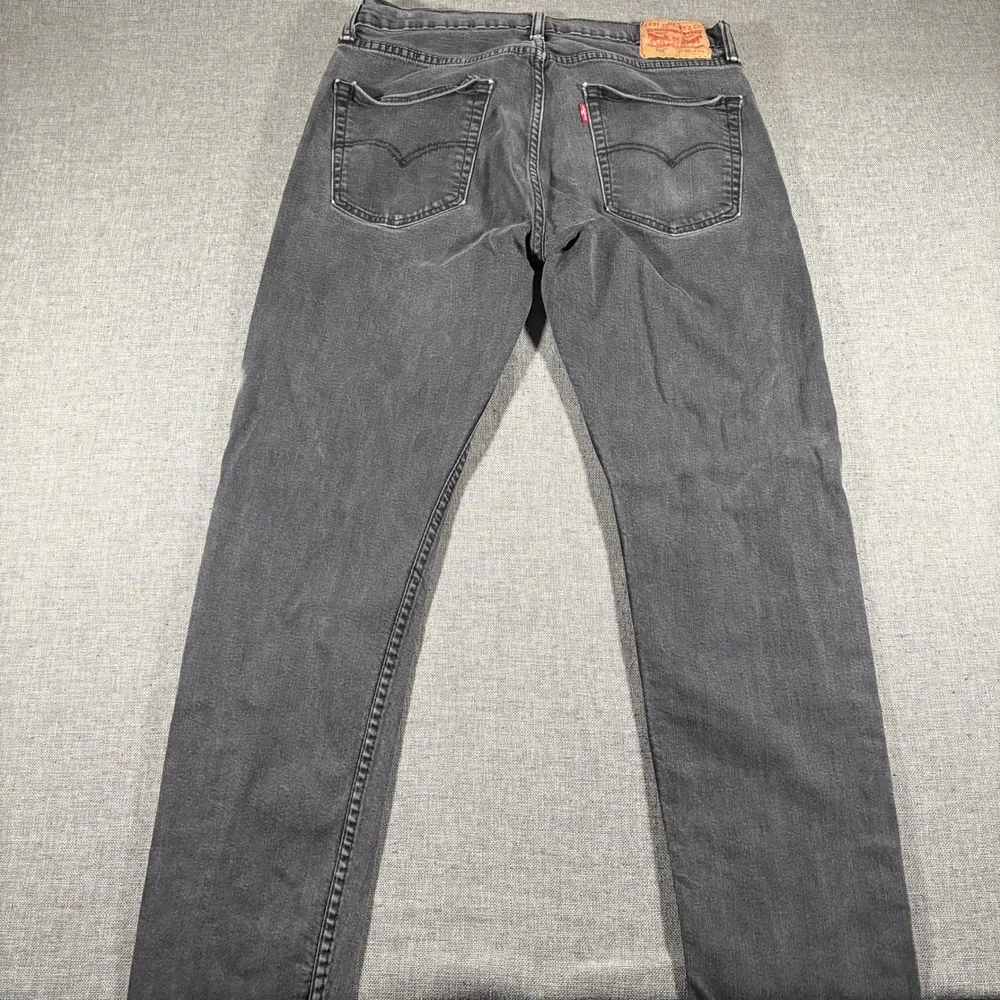 Levi's 502 Regular Taper Jeans Mens 36x34 (Fits 34x30) Black Faded Denim Pants